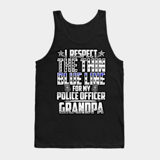 Grandpa Police Officer Thin Blue Line Tank Top